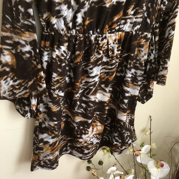 Walter baker animal print Eva bell sleeve dress - Picture 5 of 8